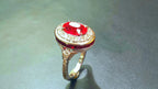 Platinum 3.04ct Fine Ruby and Diamond Ring
