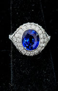 Platinum Fine Ceylon Sapphire Ring