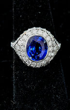 Platinum Fine Ceylon Sapphire Ring
