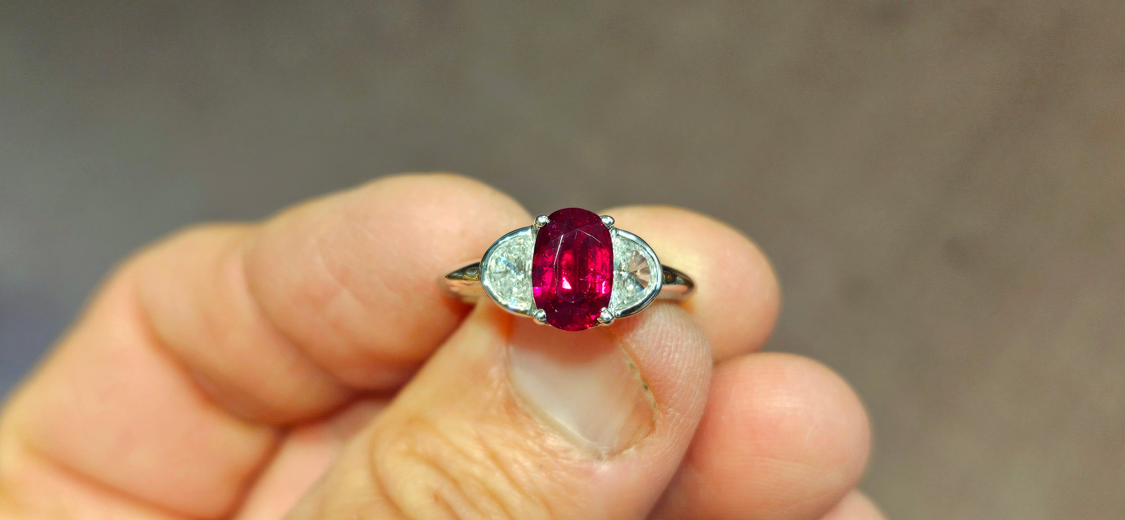 Fine 2.03ct No Treatment Ruby Ring