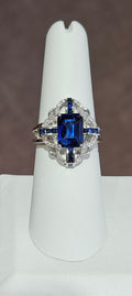 18kw 3.07ct Blue Sapphire Ring