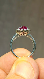18kw 3.02ct Burma ruby ring