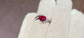3.04ct certed Burma ruby ring in platinum