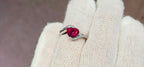 3.04ct certed Burma ruby ring in platinum