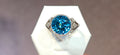 Fine 9.30ct Cambodian blue zircon set in 18kw