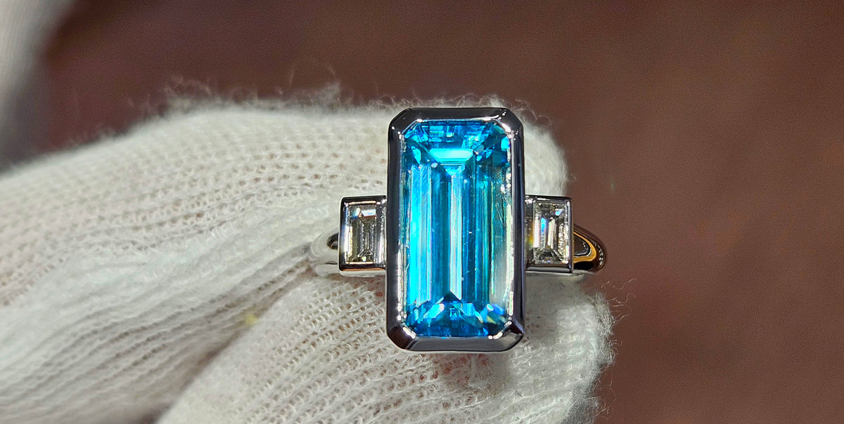 18kw 6.71ct Cambodian Blue Zircon