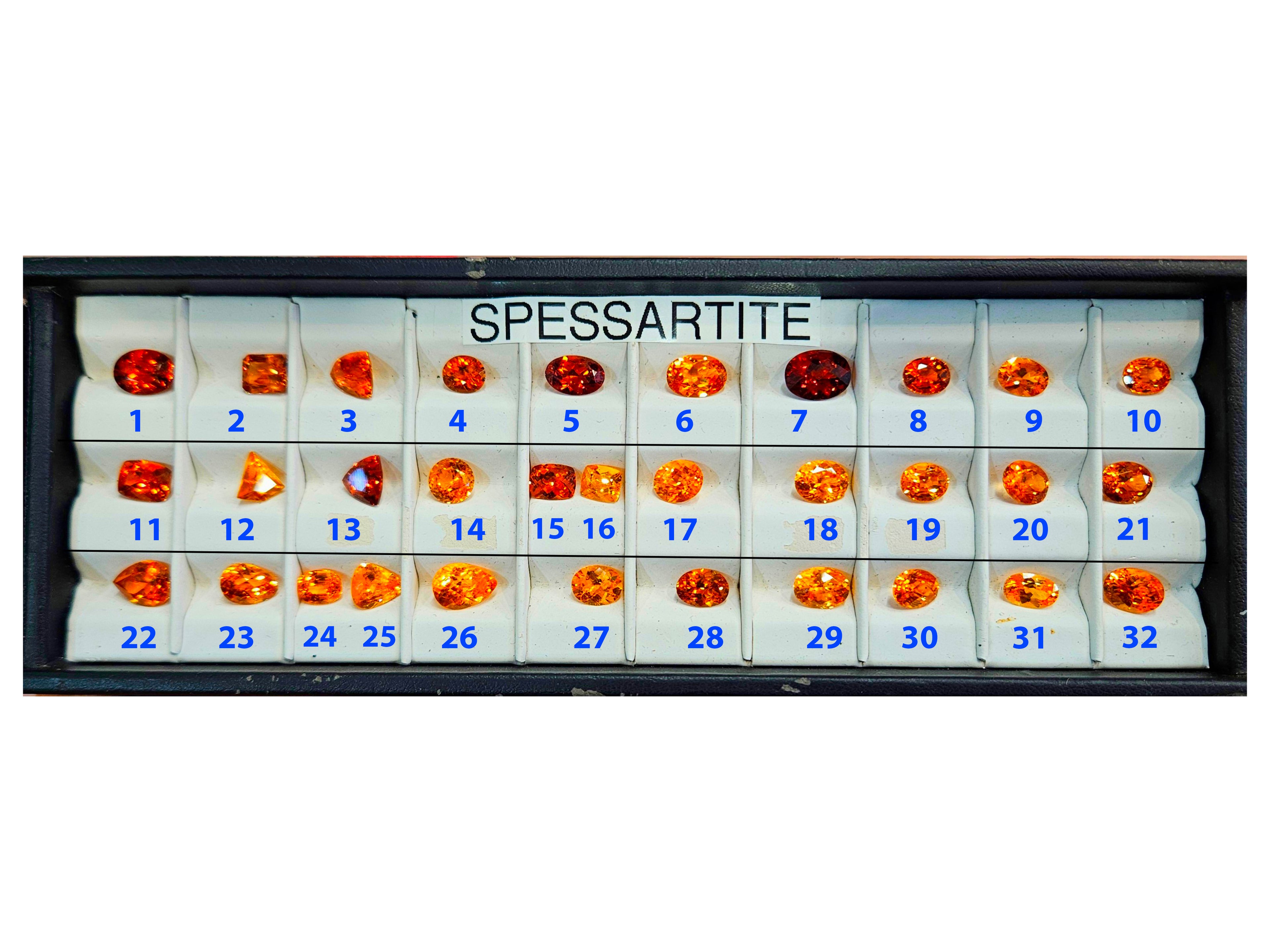 Spessartite Garnet Tray - Finest Quality