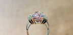 11.45ct Untreated natural pink Morganite from Nigeria set in 18kw